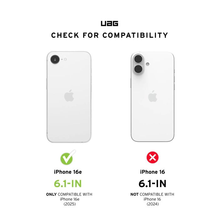 Чохол UAG для iPhone 16E (4th Gen, 2025), Plyo, Ice