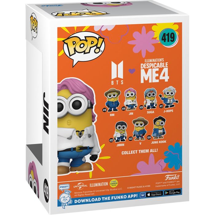 Фигурка Funko POP Rocks: Minions X BTS - Jin