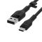 Кабель Belkin USB-A - USB-C силиконовый, с клипсой, 3m Black