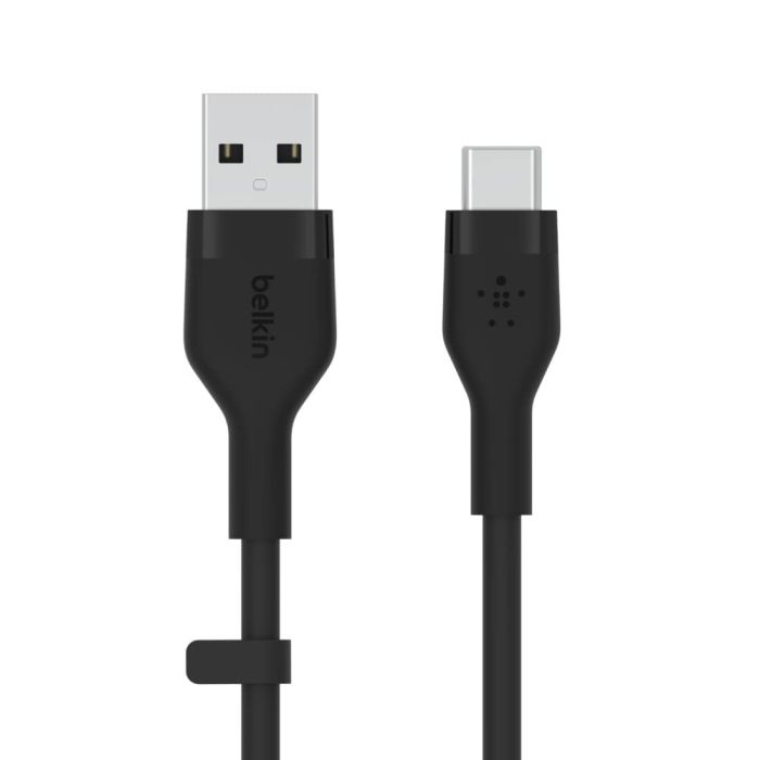 Кабель Belkin USB-A - USB-C силиконовый, с клипсой, 3m Black