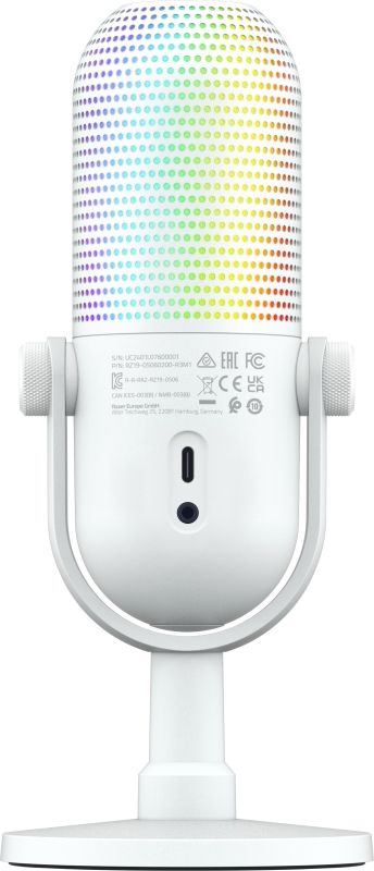 Мікрофон геймінговий Razer Seiren V3 Chroma, Uni, RGB, USB-A, 2м, білий