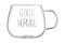 Набір чашок з ручками Ardesto Good Morning, 430мл, 2шт, боросилікатне скло, прозорий