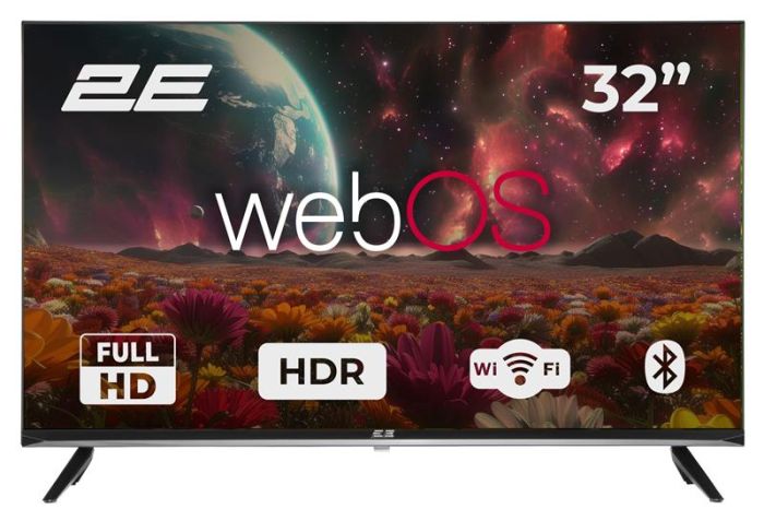 Телевізор 32" 2E LED FHD 60Hz Smart WebOS Black