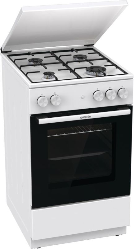 Плита Gorenje  газова, 70л, 50x60см, емальовані, з кришкою, білий