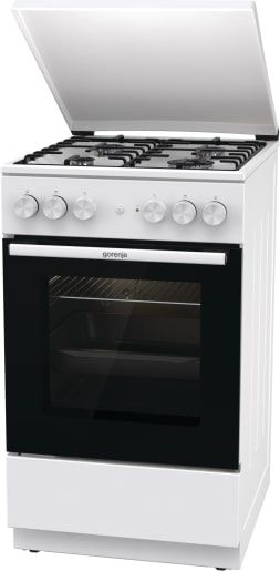 Плита Gorenje комбінована, 68л, 50x60см, емальовані реш, з кришкою, білий
