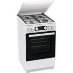 Плита Gorenje комби, 70л, 50x60см, IconLed, чугун, с крышкой, белый