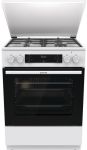 Плита Gorenje комби, 71л, 60x60см, дисплей, IconLed, чугун, белый