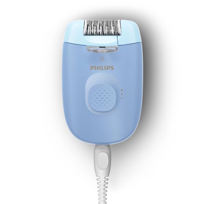 Эпилятор  Philips Series 2000 дисковый, от сети, сух., с подсветкой, насадок-2, голубой
