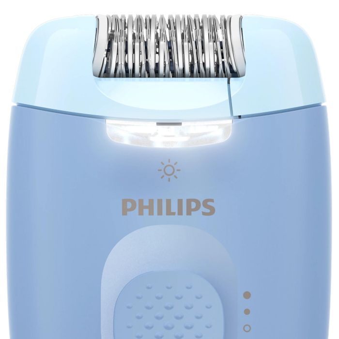 Эпилятор  Philips Series 2000 дисковый, от сети, сух., с подсветкой, насадок-2, голубой