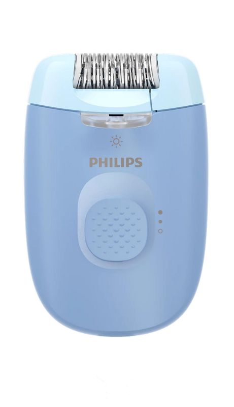 Эпилятор  Philips Series 2000 дисковый, от сети, сух., с подсветкой, насадок-2, голубой