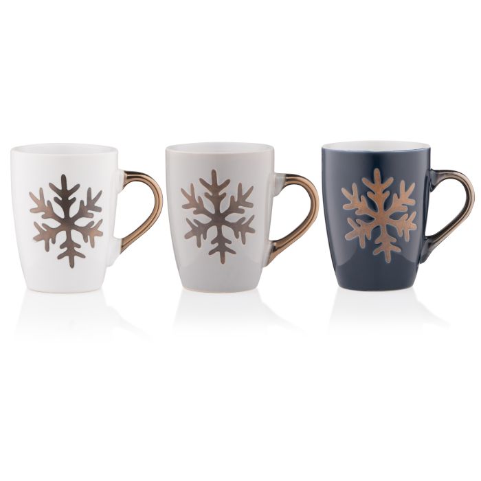 Чашка Ardesto Christmas Snowflake, 320мл, кераміка, в асортименті