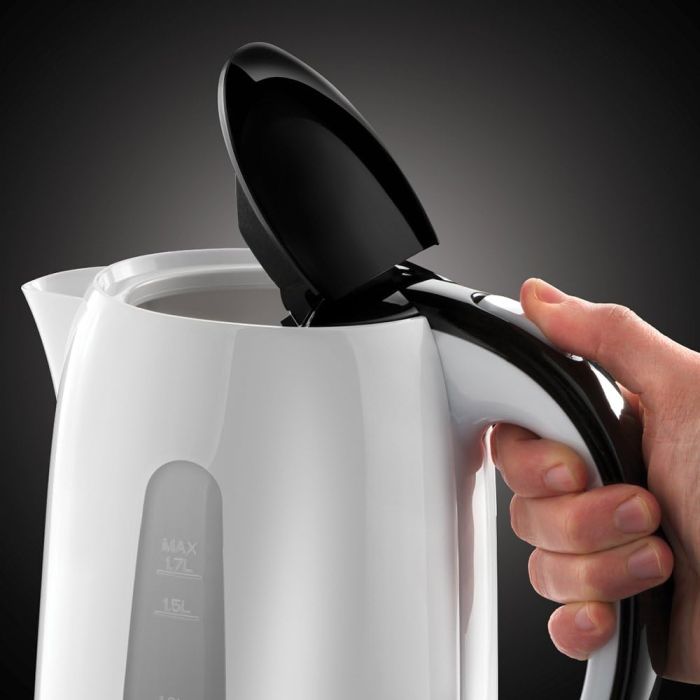 Електрочайник Russell Hobbs My Breakfast 1.7л, пластик, біло-чорний