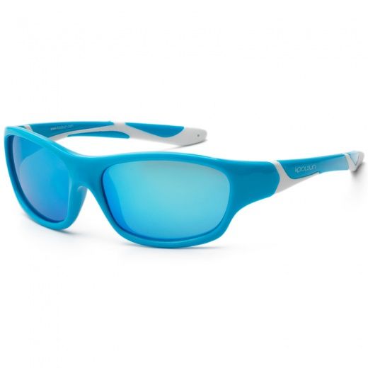 Детские солнцезащитные очки Koolsun Sport, 3-8р, бирюзово-белый