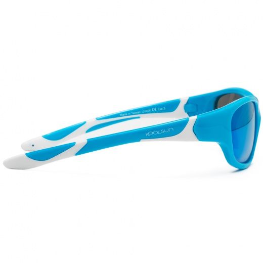 Детские солнцезащитные очки Koolsun Sport, 3-8р, бирюзово-белый