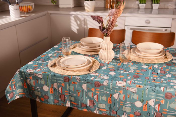 Скатертина Ardesto Cookery 140х180см, 90% поліестер, 10% бавовна