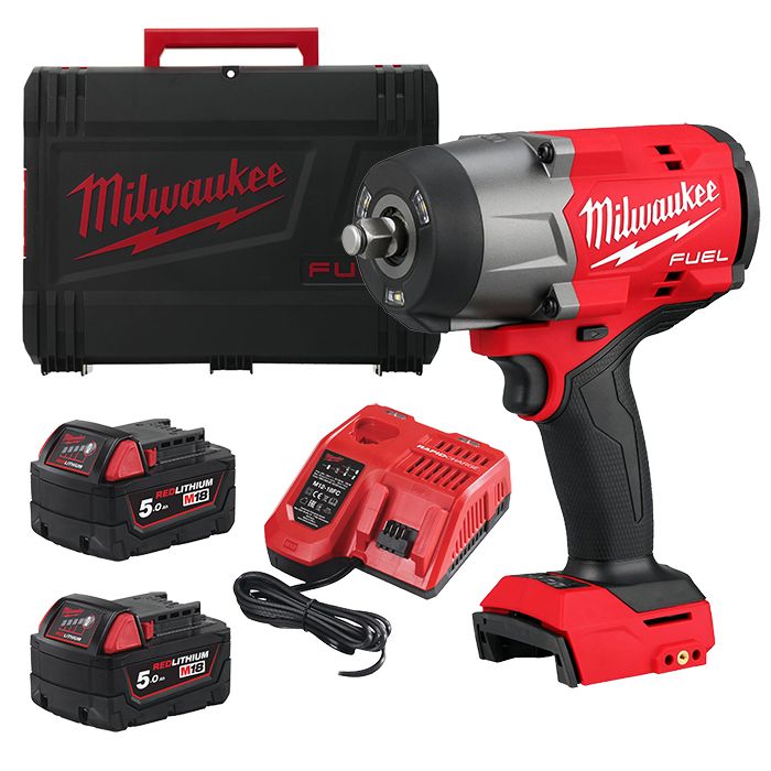 Гайковерт ударный аккумуляторный Milwaukee M18 FHIW2F12-502X 18В АКБ 2х5А·час 0-2000об·мин 2034Нм 1/2" ЗП M12-18FC кейс 3.4кг