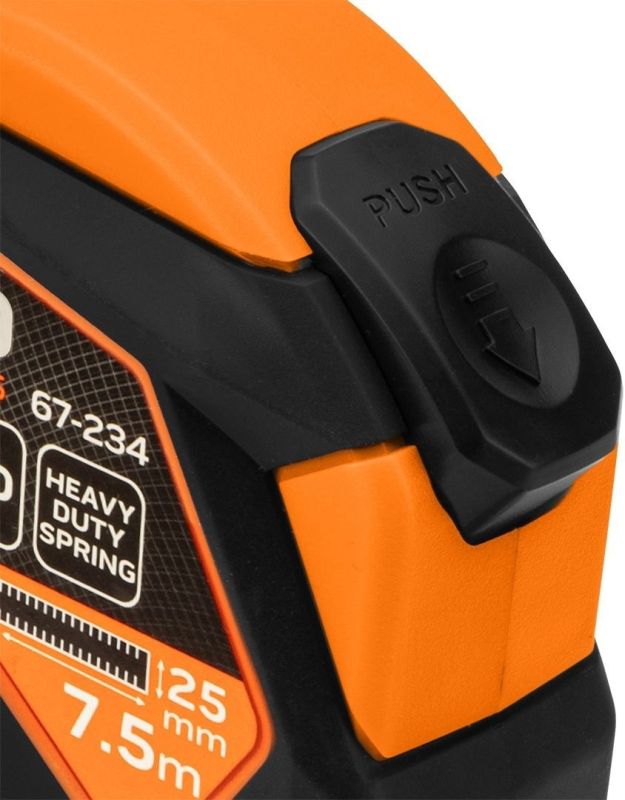 Рулетка Neo Tools, 7.5мx25мм, с фиксатором сматывания, магнит