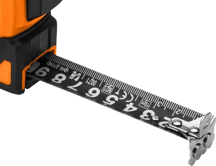 Рулетка Neo Tools Super Black, 10мx25мм, с фиксатором сматывания, магнит