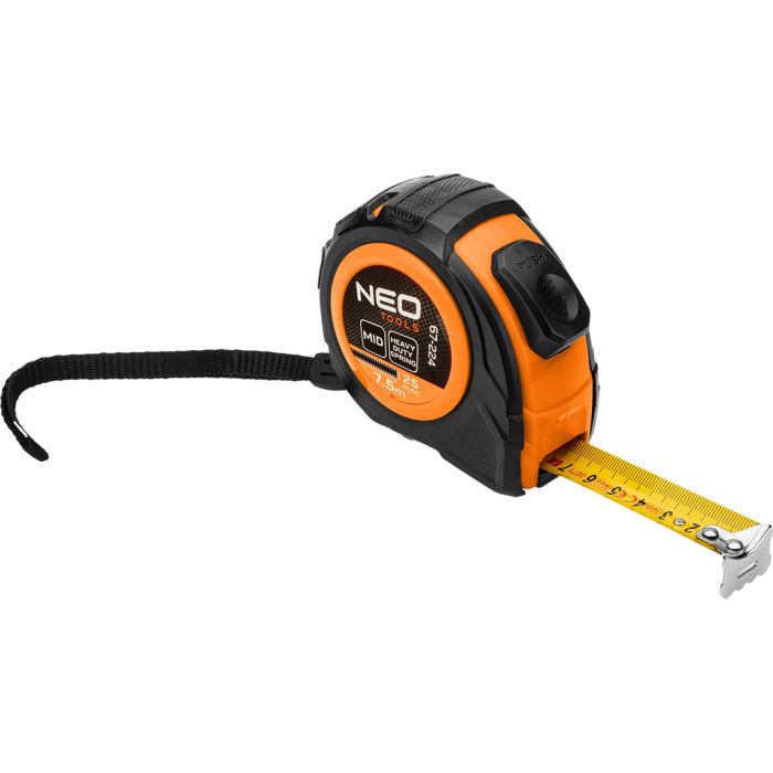 Рулетка Neo Tools, 7.5мx25мм, з фіксатором змотування