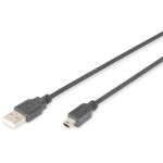 Кабель DIGITUS USB 2.0 (AM/mini B 5pin) 1.0м, черный
