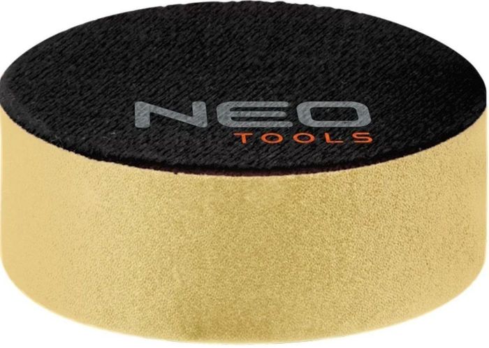 Диск полірувальний Neo Tools, губка м’яка, на липучці, 80x25мм
