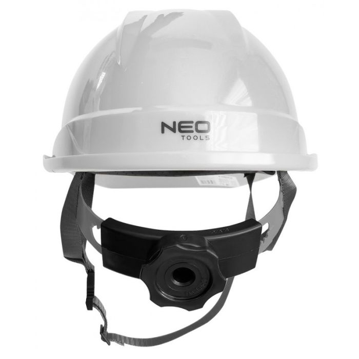 Каска защитная Neo Tools, пластик ABS, пряжка для регулировки, белый