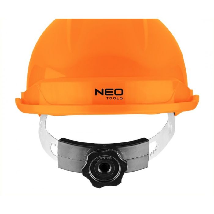 Каска захисна Neo Tools, пластик ABS, пряжка для регулювання, помаранчевий