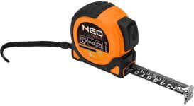 Рулетка Neo Tools Super Black, 5мx25мм, з фіксатором змотування, магніт