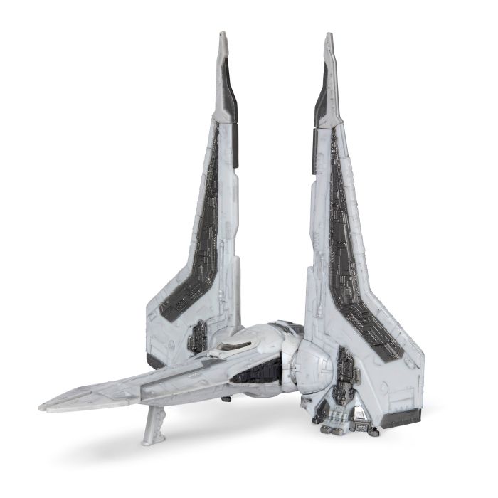 Ігрова колекційна фігурка Star Wars Medium Vehicle Транспорт та фігурка Kom'rk-Class Mandalorian Starfighter 12.5см