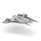 Ігрова колекційна фігурка Star Wars Medium Vehicle Транспорт та фігурка Kom'rk-Class Mandalorian Starfighter 12.5см