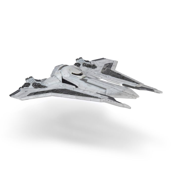 Ігрова колекційна фігурка Star Wars Medium Vehicle Транспорт та фігурка Kom'rk-Class Mandalorian Starfighter 12.5см