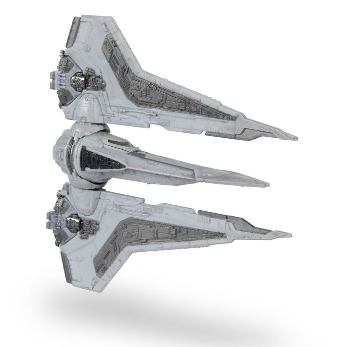 Ігрова колекційна фігурка Star Wars Medium Vehicle Транспорт та фігурка Kom'rk-Class Mandalorian Starfighter 12.5см