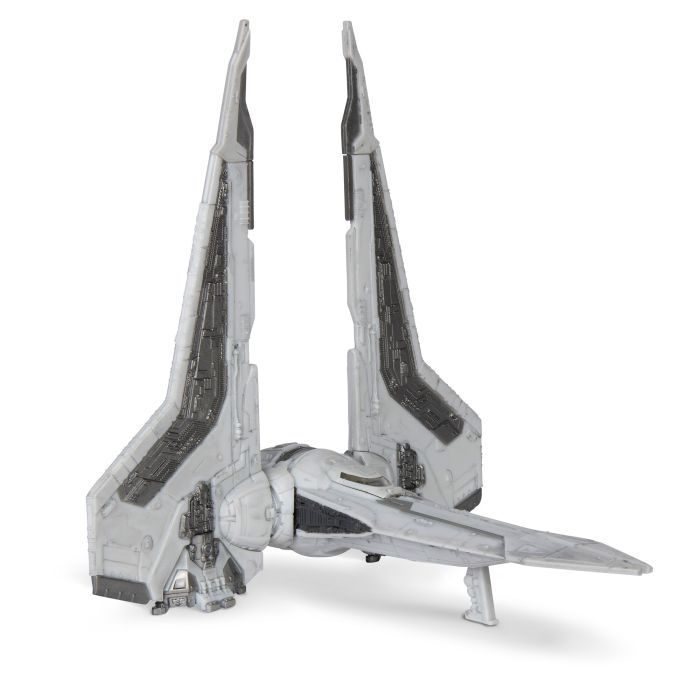 Ігрова колекційна фігурка Star Wars Medium Vehicle Транспорт та фігурка Kom'rk-Class Mandalorian Starfighter 12.5см