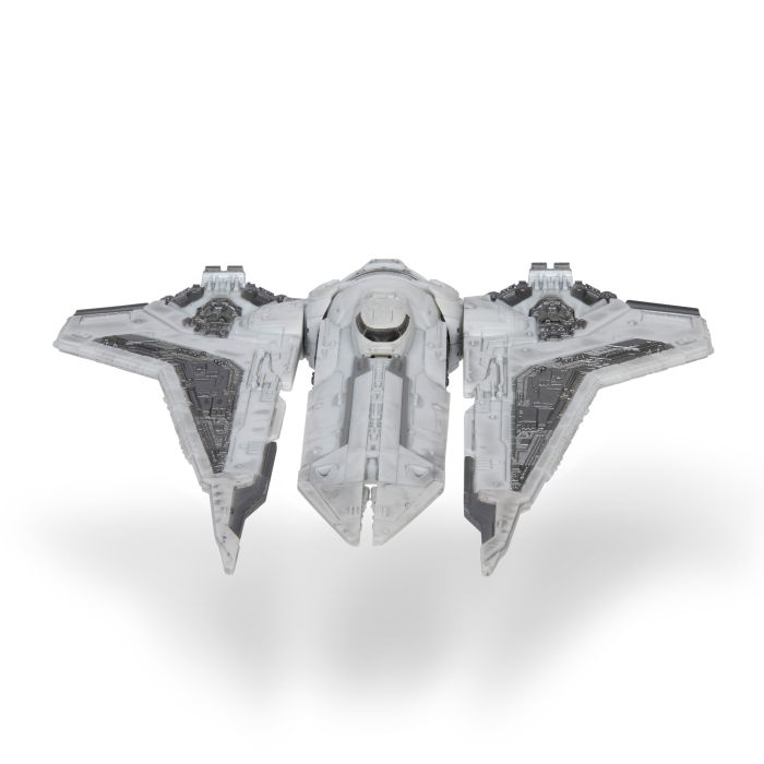 Ігрова колекційна фігурка Star Wars Medium Vehicle Транспорт та фігурка Kom'rk-Class Mandalorian Starfighter 12.5см