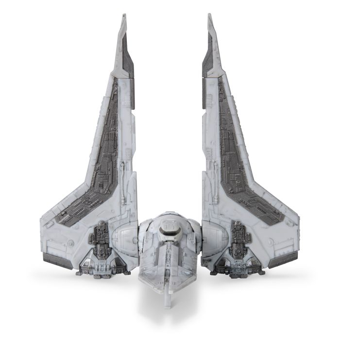 Ігрова колекційна фігурка Star Wars Medium Vehicle Транспорт та фігурка Kom'rk-Class Mandalorian Starfighter 12.5см