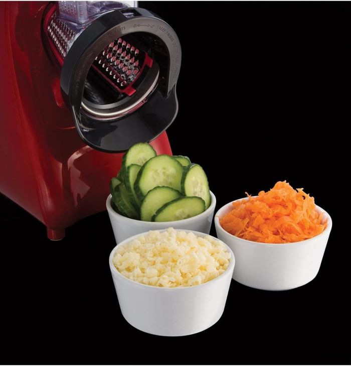 Мультирізка Russell Hobbs Desire Slice&Go, 200Вт, 3 насадки, корпус-пластик, червоний