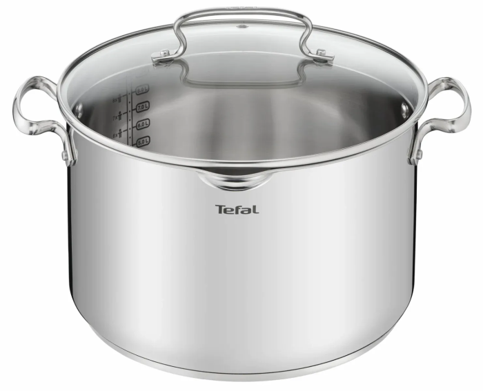 Набор посуды Tefal Duetto Plus, 10 предметов, нержавеющая сталь, стекло