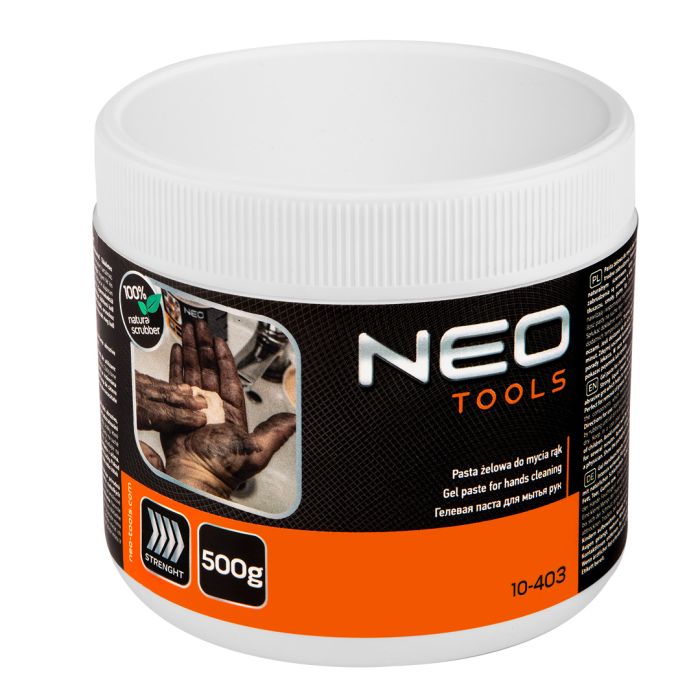 Гель-паста для мытья рук Neo Tools, 500г, абразивная, нейтральный рН, кремовый цвет