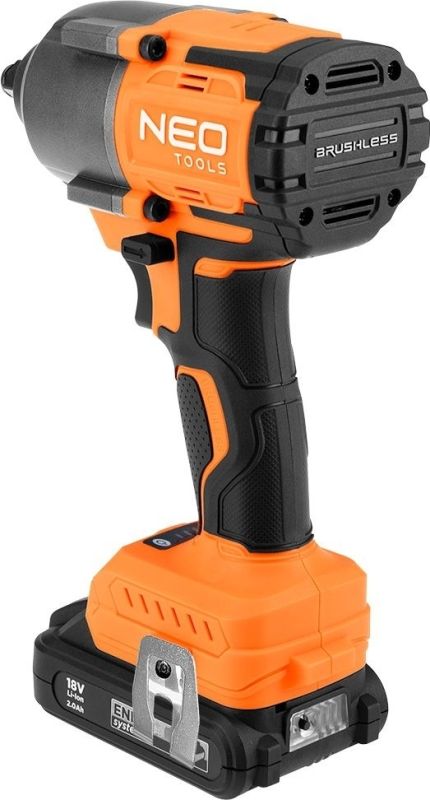 Гайковерт ударний Neo Tools Energy+ 18В безщітковий 2400об/хв 850Нм 1/2" 3 швидкості 1.8кг без АКБ та ЗП