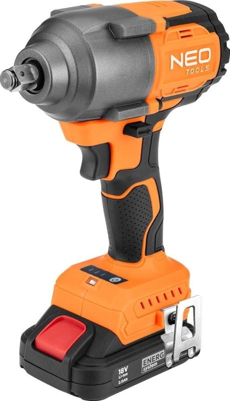 Гайковерт ударний Neo Tools Energy+ 18В безщітковий 2400об/хв 850Нм 1/2" 3 швидкості 1.8кг без АКБ та ЗП