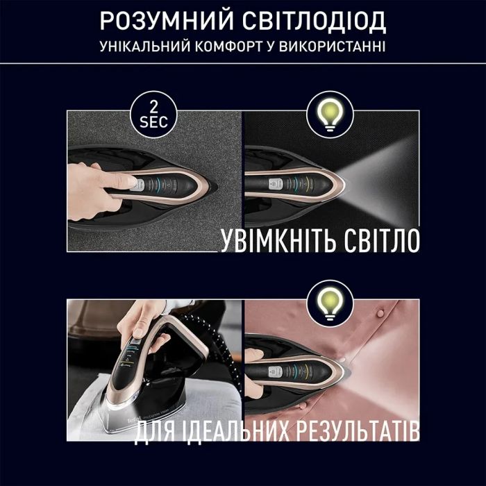 Утюг-парогенератор Tefal Pro Express Vision, 3000Вт, 1800мл, паровой удар -800гр, постоянный пар - 180гр, керам. подошва, черно-золотой