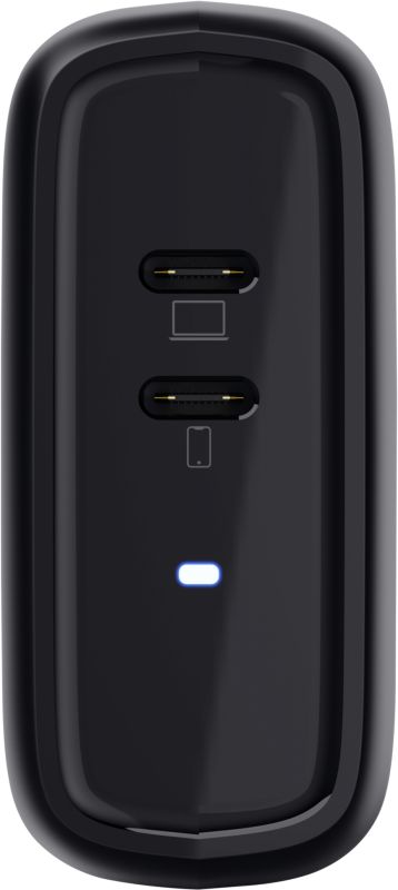 Зарядний пристрій мережевий Trust Maxo 65Вт, 2xUSB-C PD, чорний