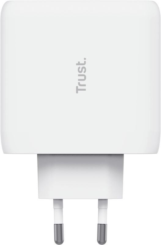 Зарядное устройство сетевое Trust Maxo 65Вт, 2xUSB-C PD, белый