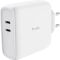 Зарядний пристрій мережевий Trust Maxo 65Вт, 2xUSB-C PD, білий