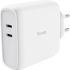 Зарядний пристрій мережевий Trust Maxo 65Вт, 2xUSB-C PD, білий