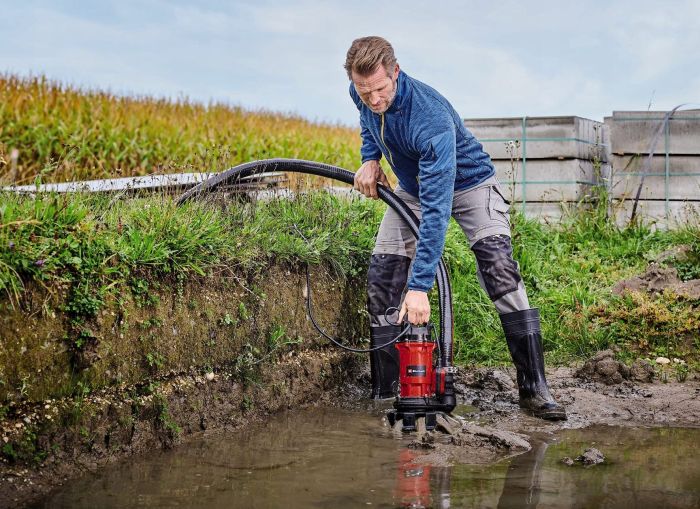 Насос дренажный Einhell GE-DP 900 Cut, 900Вт, 16000л·ч, выс. под. 11.5м, погружение 7м, 12.8кг