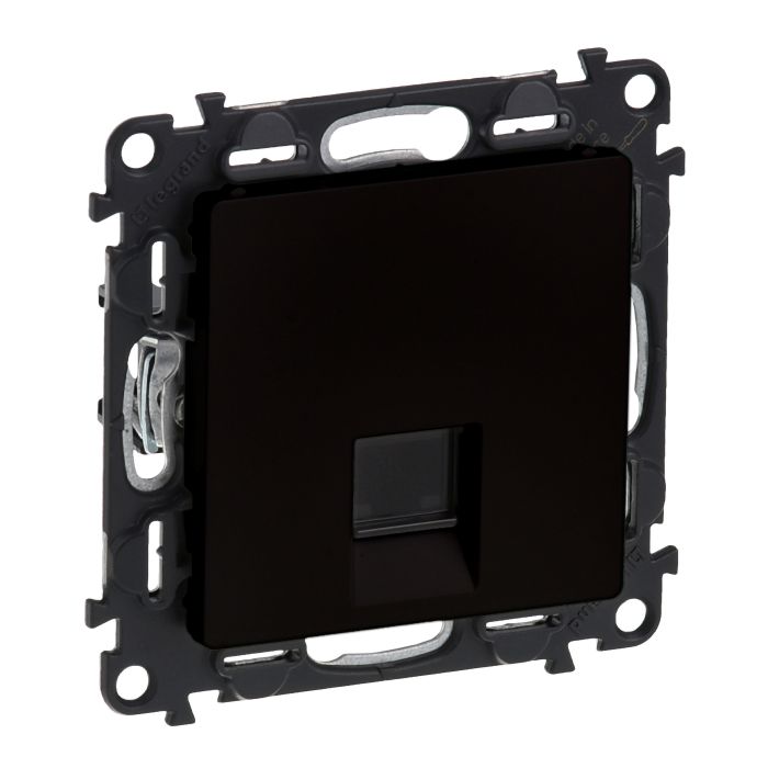 Розетка RJ45 кат. 5e UTP Legrand Valena Life, матовый черный