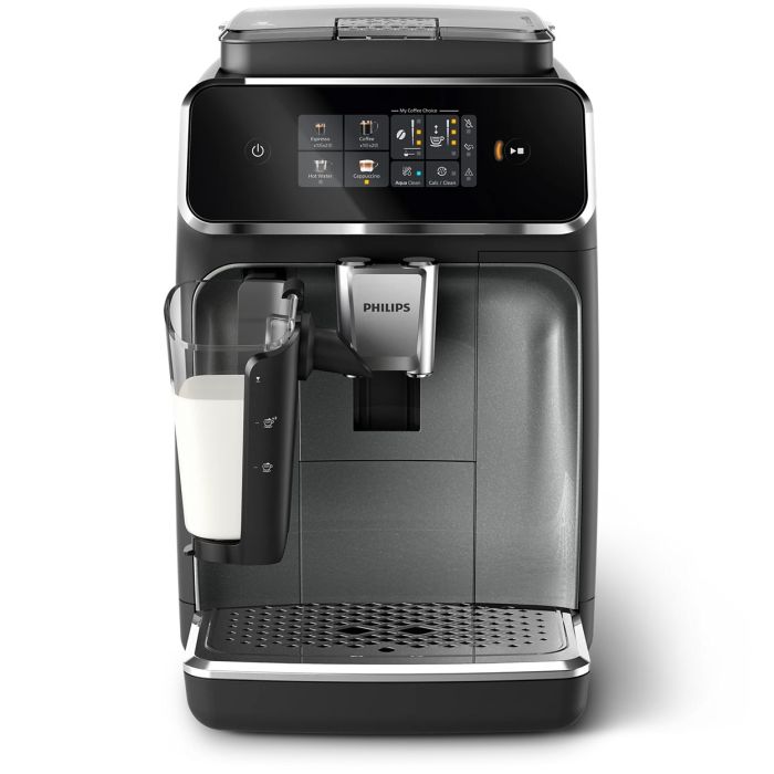 Кофемашина Philips Series 2300 LatteGo, 1.8л, зерно+мол., автомат.капуч, дисплей, авторецептов -4, черный