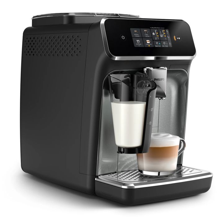 Кофемашина Philips Series 2300 LatteGo, 1.8л, зерно+мол., автомат.капуч, дисплей, авторецептов -4, черный