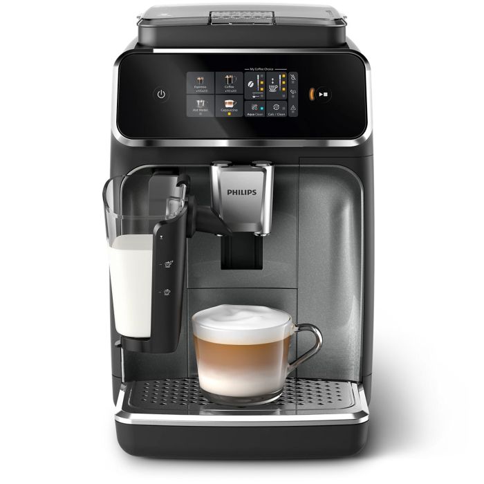 Кофемашина Philips Series 2300 LatteGo, 1.8л, зерно+мол., автомат.капуч, дисплей, авторецептов -4, черный